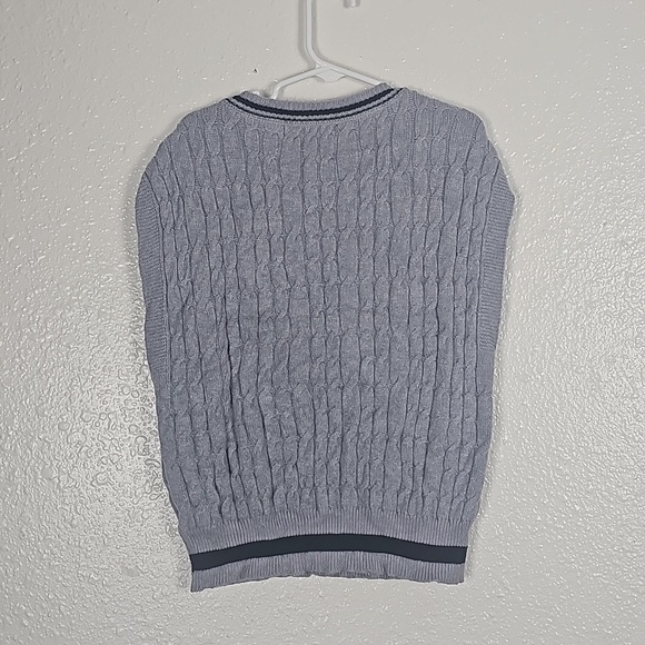 Haute Monde Junior's Small Black/Gray V-Neck Sweater Vest - Picture 6 of 7